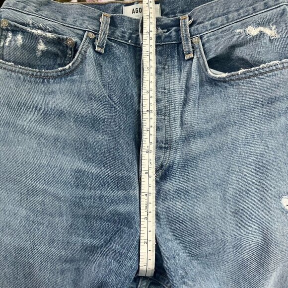 Agolde 90's Jeans Womens 27 Distressed High Rise Straight Leg Made USA - Picture 7 of 10